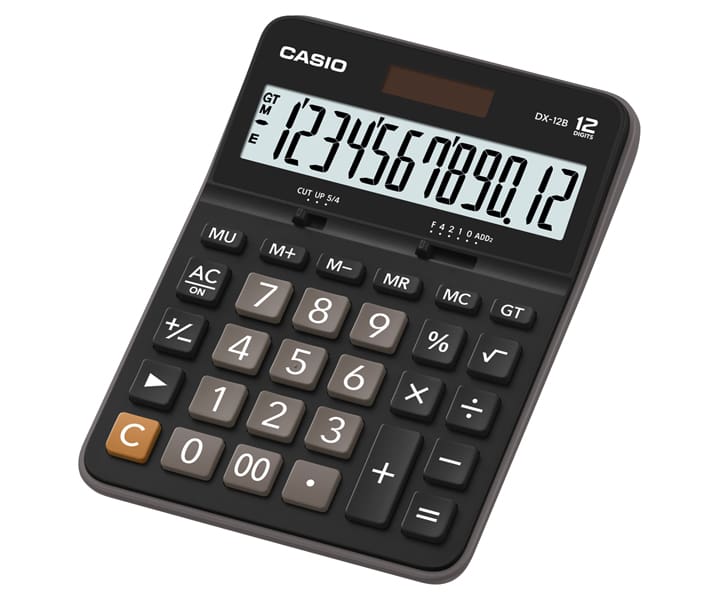 CALCULADORA CASIO DX-12S-BK NEGRO