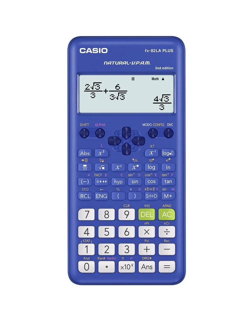 CALCULADORA CASIO FX-82LAPLUS-BU AZUL