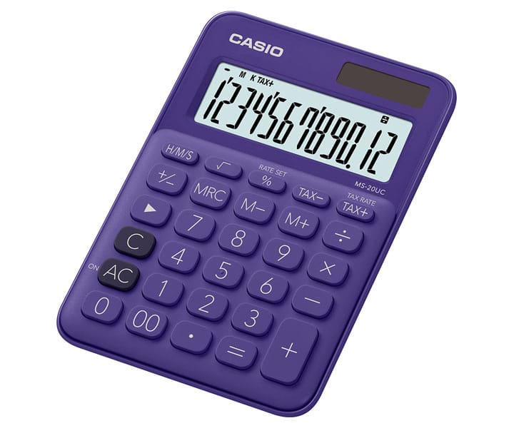 CALCULADORA CASIO MS-20UC-PL 12 DIGITOS