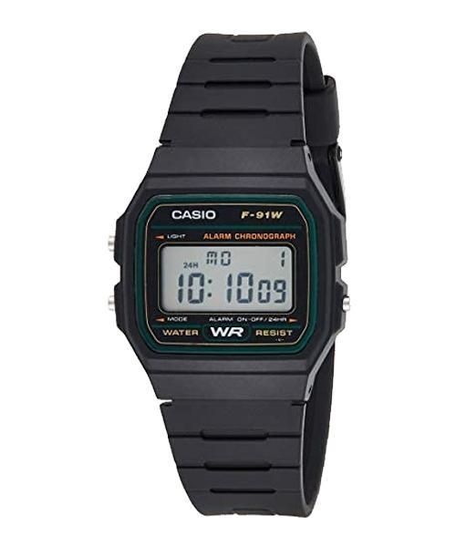 RELOJ CASIO F-91W-3SDG ORILLA VERDE