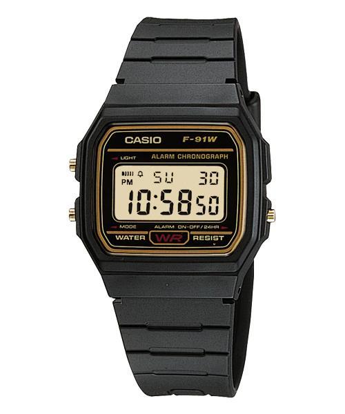 RELOJ CASIO F-91WG-9DQ ORILLA AMARILLA