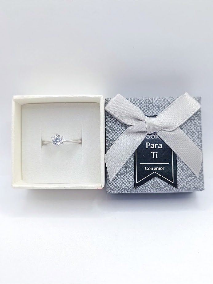 ESTUCHE CRETA ANILLO PLATEADO 45X45X30MM 20 UNIDADES POR BOLSA