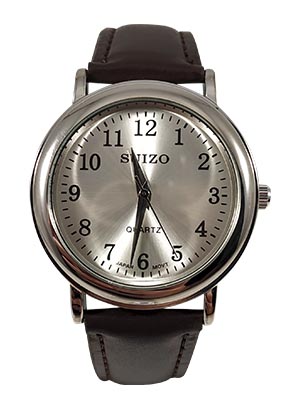 RELOJ SUIZO REDONDO 35 MM PLATA CAJA PLATA
