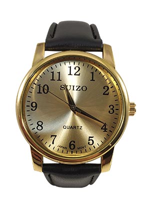 RELOJ SUIZO VARON REDONDO 38 DORADO CAJA DORADA