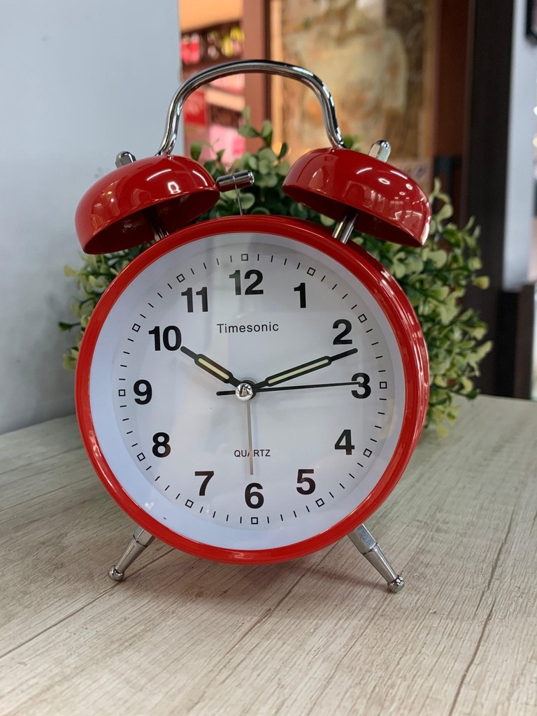 RELOJ DESPERTADOR CAMPANA 2326 ROJO