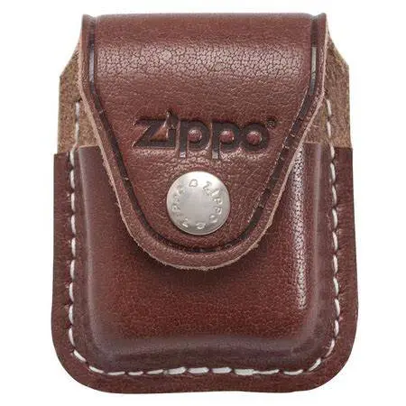 FUNDA CUERO ZIPPO ZPLPCB CAFE OSCURO POUCH-CLIP