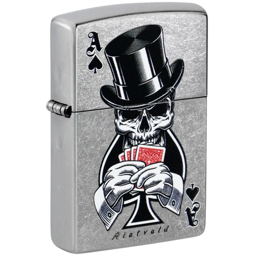 ENCENDEDOR ZIPPO 47112 RIETVELD® ACE OF SPADES DESIGN
