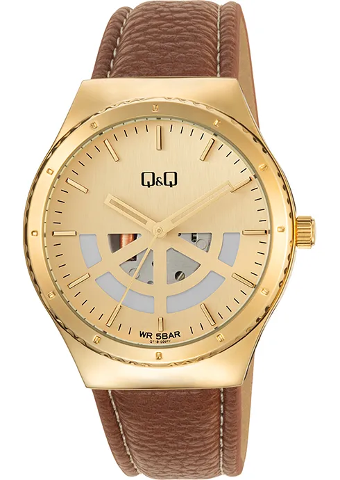 RELOJ Q&Q Q71B-006 VARON  CUERO