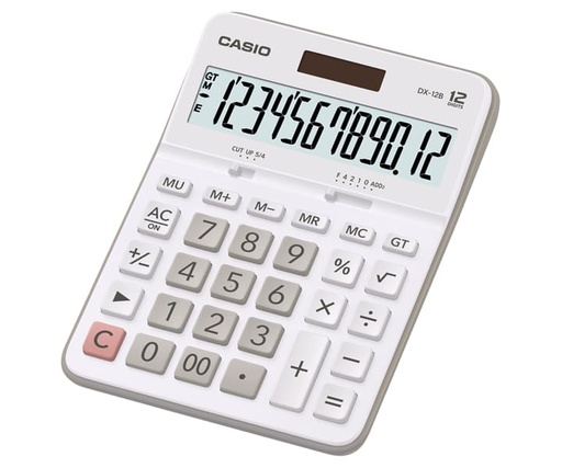 [CA-CA-DX12B] CALCULADORA CASIO DX-12B-WE BLANCA