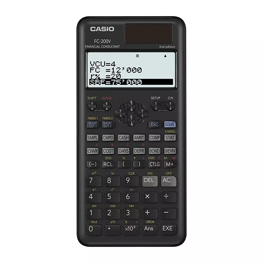 [CA-CA-FC200V2] CALCULADORA CASIO FC-200V-2 FINANCIERA