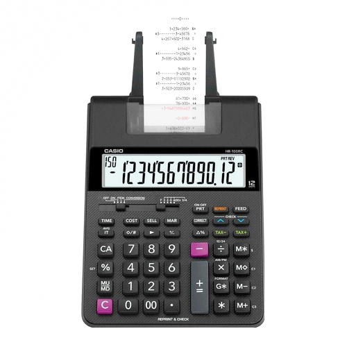 [CA-CA-HR100RCBK] CALCULADORA CASIO HR-100RC-BC-DC