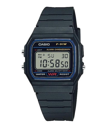 [CS-F91W1U] RELOJ CASIO F-91W-1DG ORILLA AZUL