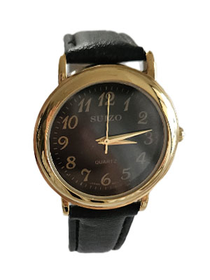 [RE-SU-VAR35NED] RELOJ SUIZO REDONDO 35 MM NEGRO CAJA DORADA