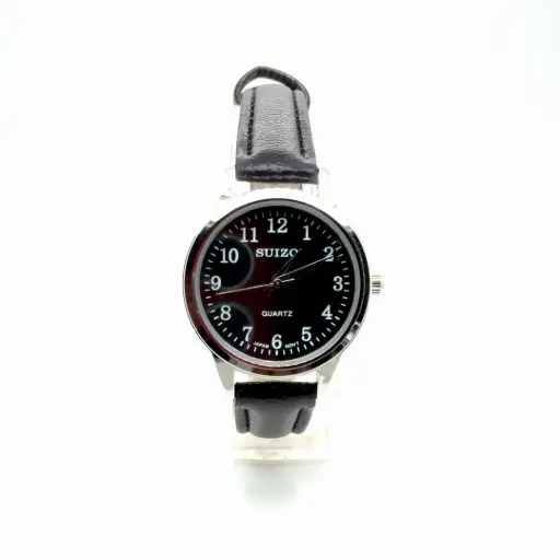[RE-SU-VAR35NEP] RELOJ SUIZO REDONDO 35 MM NEGRO CAJA PLATA