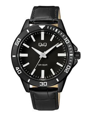 [RL-QQ-Q28B008] RELOJ Q&Q Q28B-008 VARON CUERO